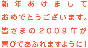 VN܂Ă߂łƂ܂BF܂2009Nтłӂ܂悤ɁI